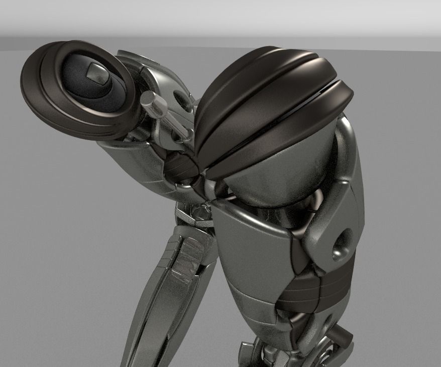 Robot legs version 2 rigged  and animated 3D model_18