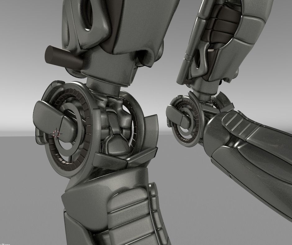 Robot legs version 2 rigged  and animated 3D model_27