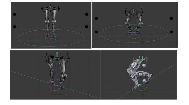 Robot legs version 2 rigged  and animated 3D model_7