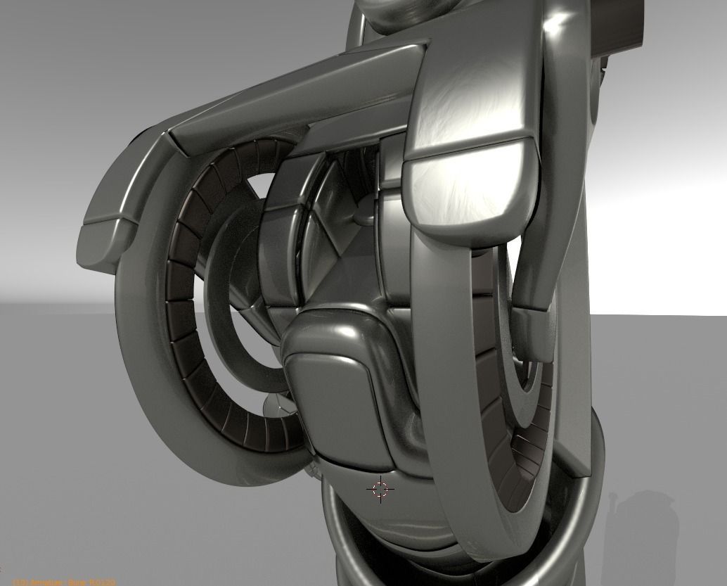 Robot legs version 2 rigged  and animated 3D model_4