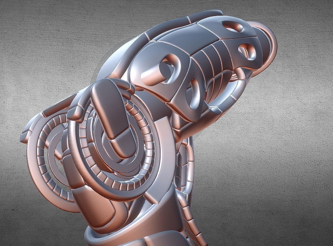 Robot legs version 2 rigged  and animated 3D model_50