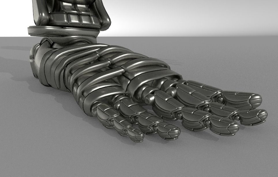 Robot legs version 2 rigged  and animated 3D model_5