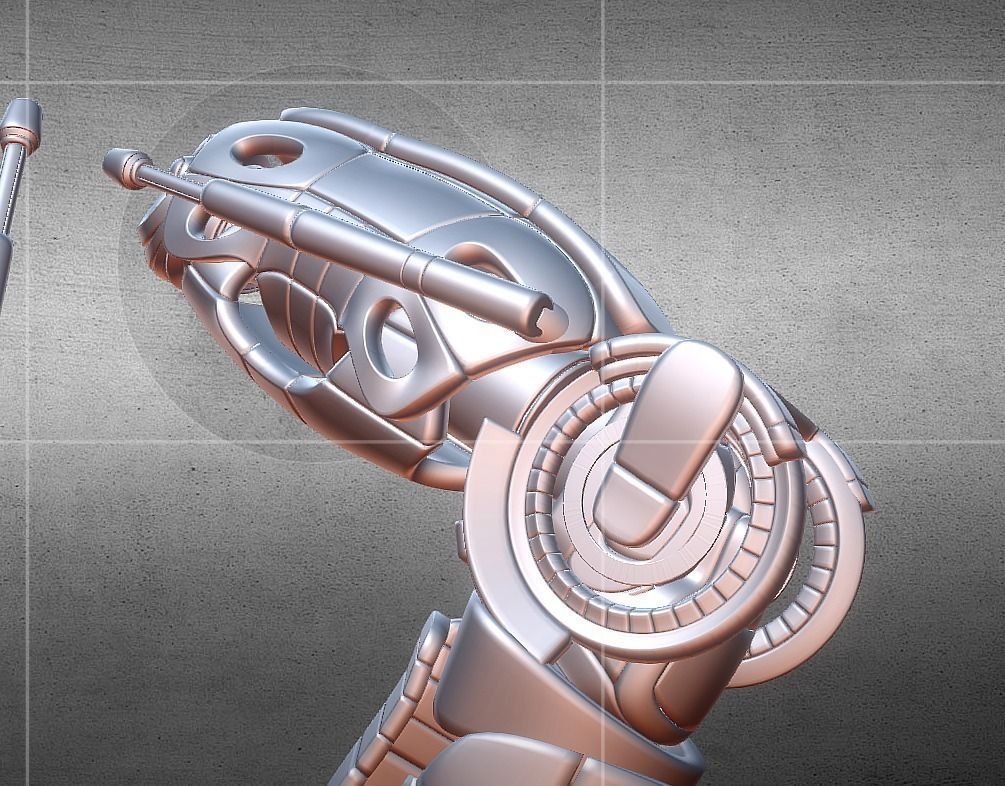 Robot legs version 2 rigged  and animated 3D model_47