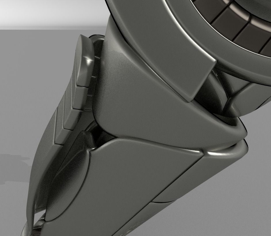 Robot legs version 2 rigged  and animated 3D model_19