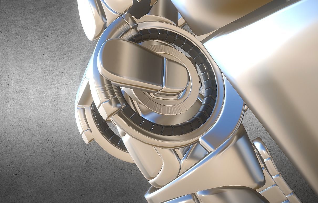 Robot legs version 2 rigged  and animated 3D model_55