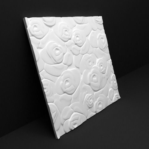 3d panel roses 3D print model_1