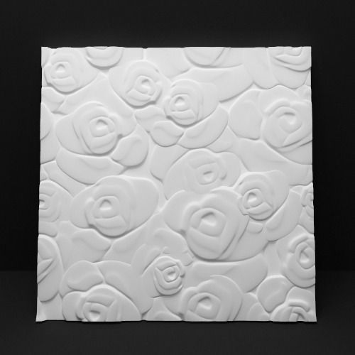 3d panel roses 3D print model_2