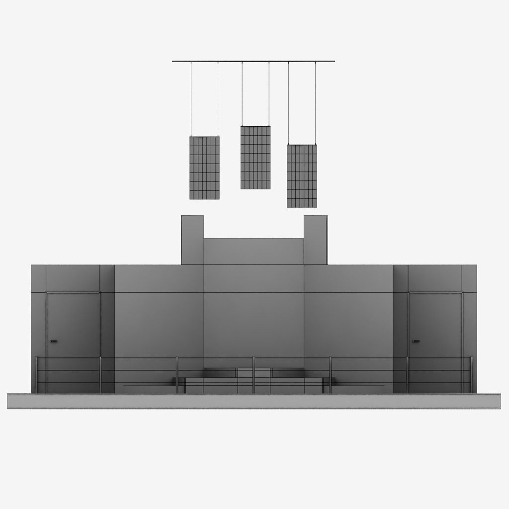 Formula One sport podium Low-poly 3D model_9