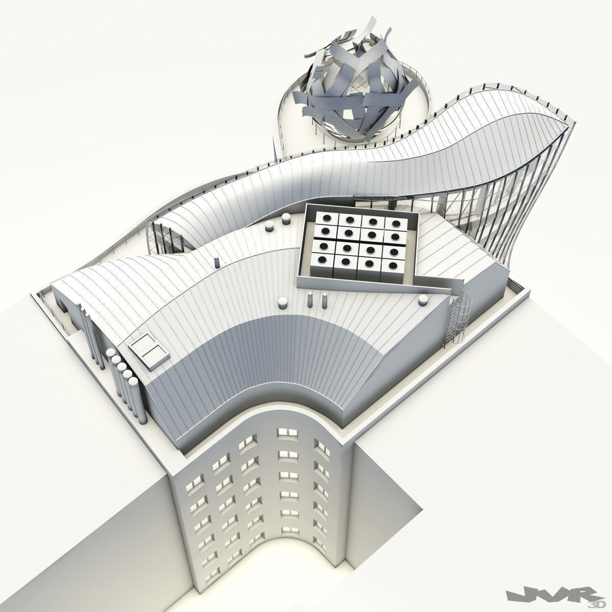 Dancing House 3D model_11
