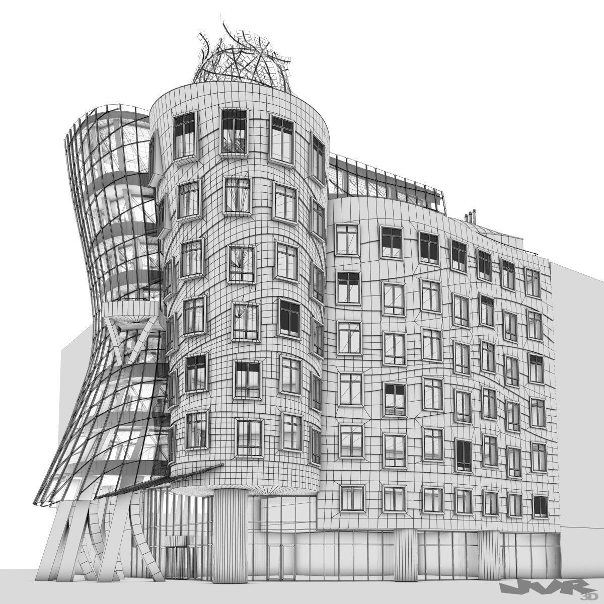 Dancing House 3D model_13