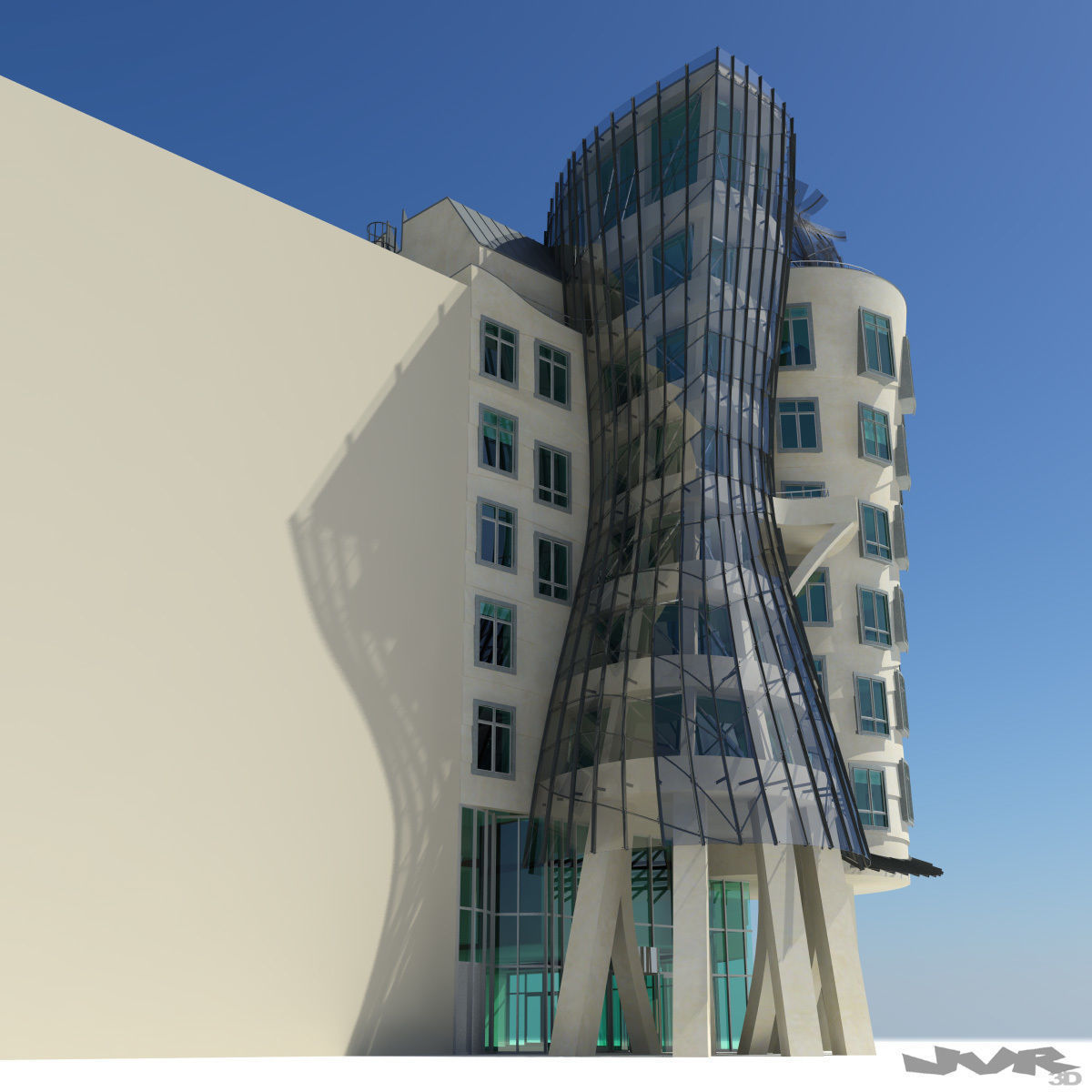 Dancing House 3D model_3