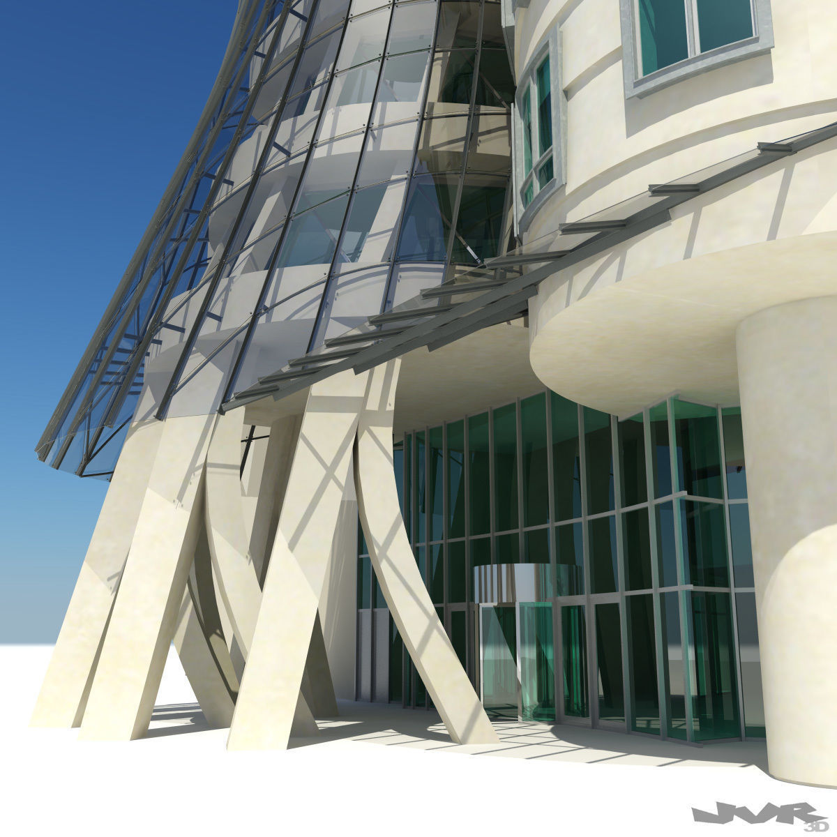 Dancing House 3D model_2