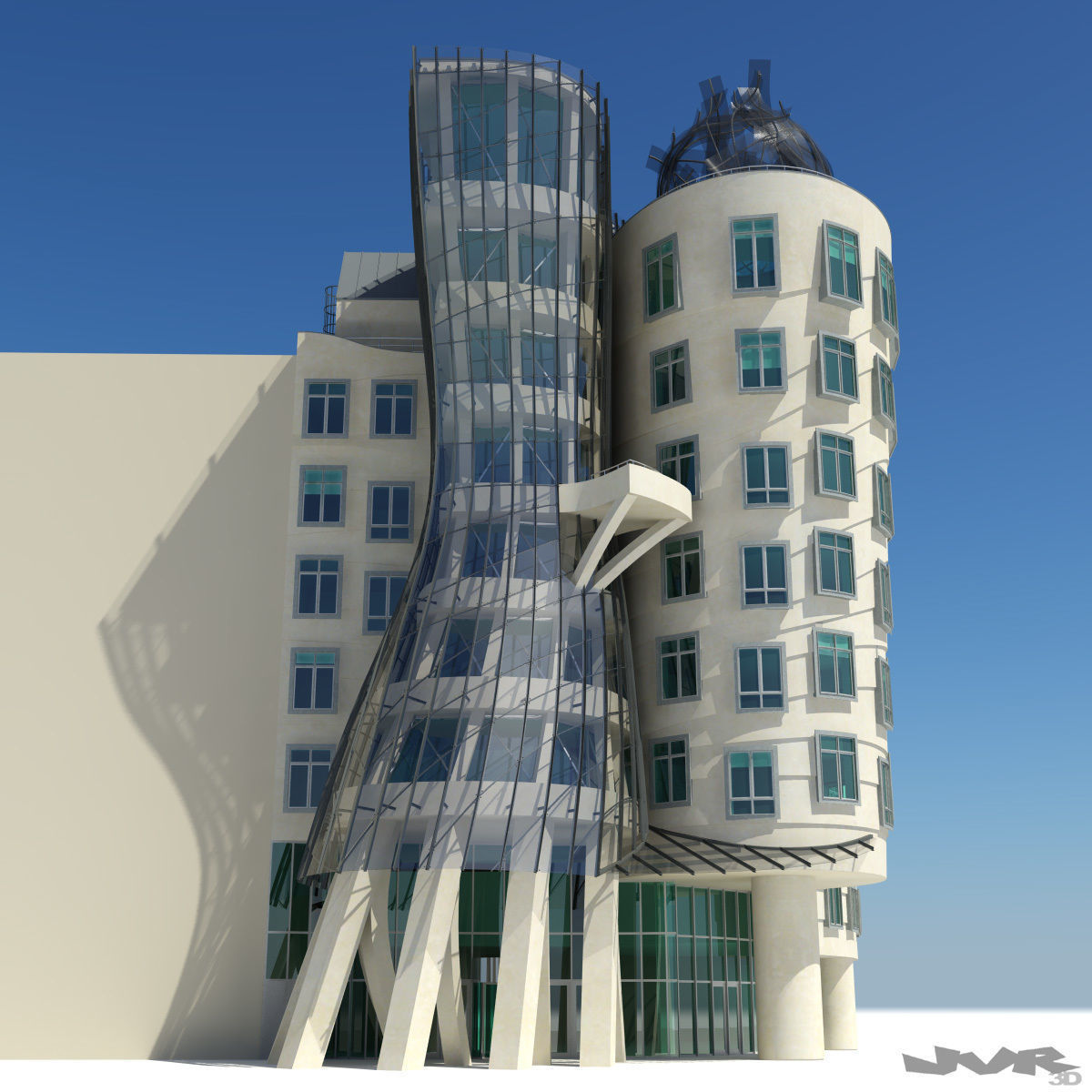 Dancing House 3D model_1