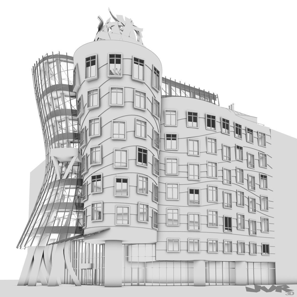 Dancing House 3D model_14