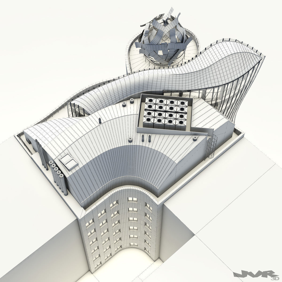 Dancing House 3D model_12