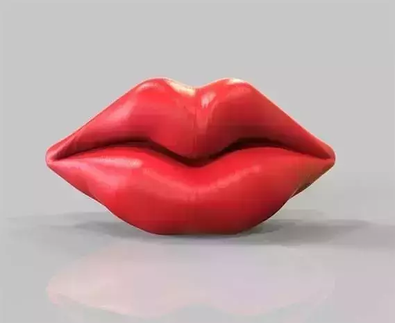 RED LIPS STL FILE 3D print model