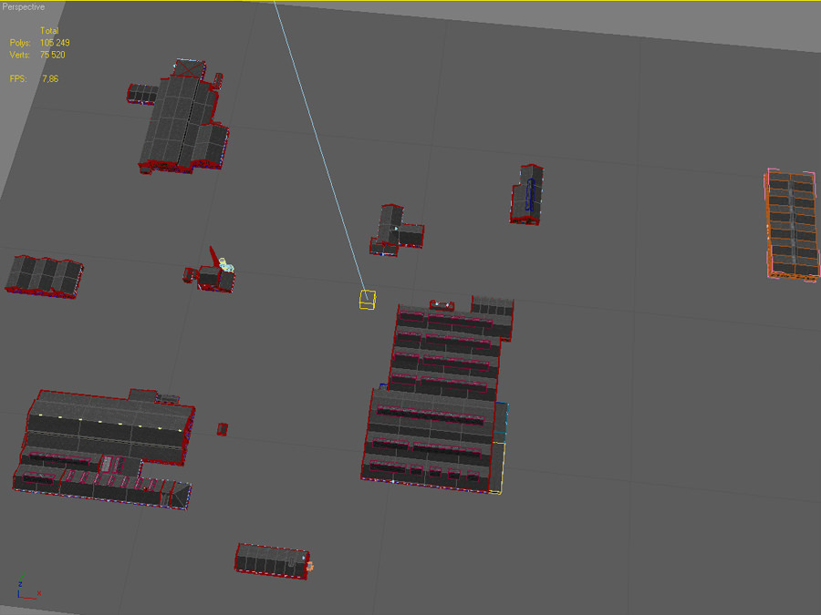 Old european factory complex 3D model_11