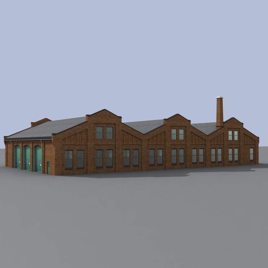 Old european factory complex 3D model_26