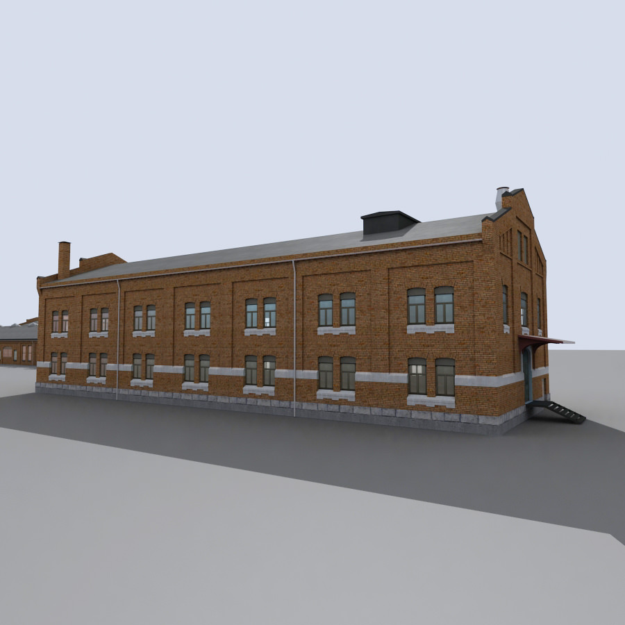 Old european factory complex 3D model_22
