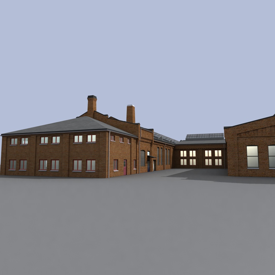 Old european factory complex 3D model_23