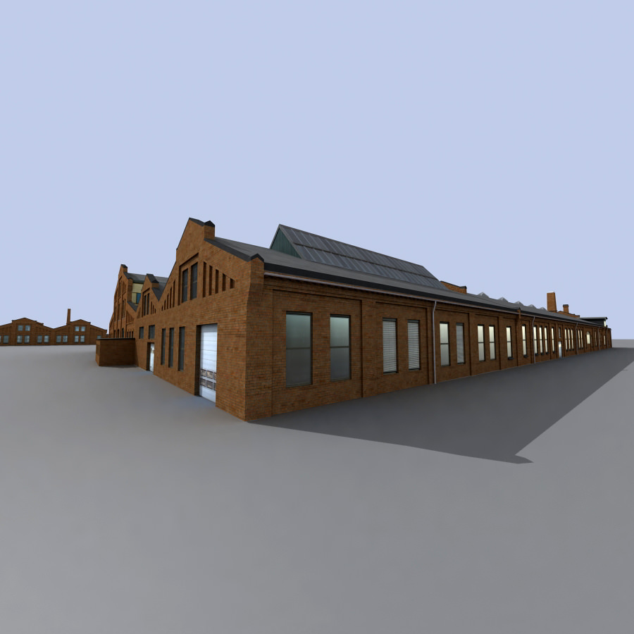Old european factory complex 3D model_25