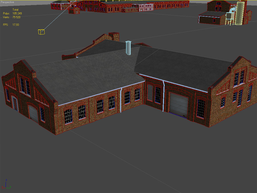 Old european factory complex 3D model_21