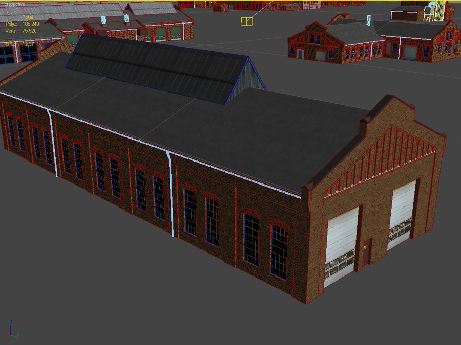 Old european factory complex 3D model_18
