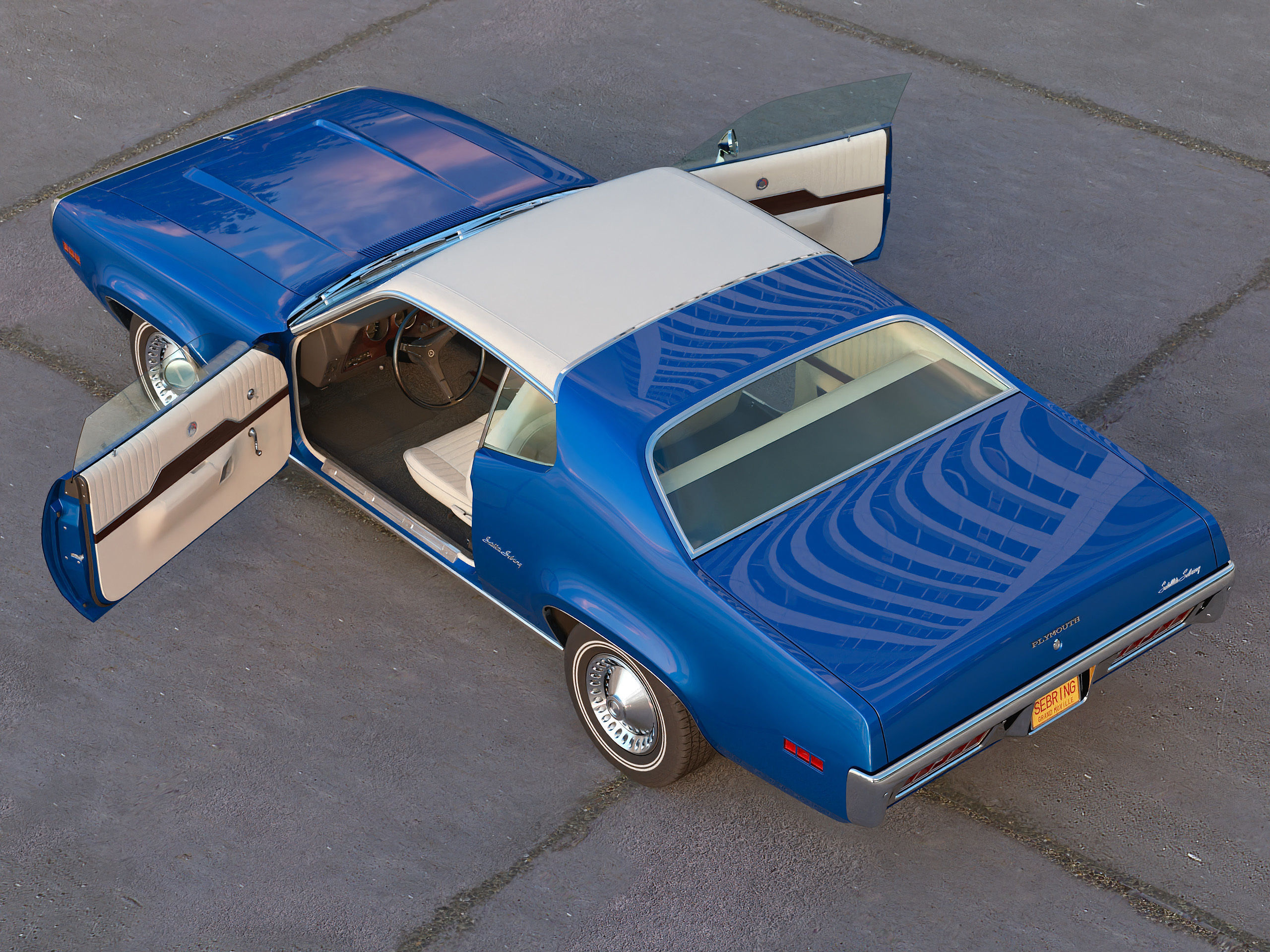 Plymouth Satellite 1971 3D model_6
