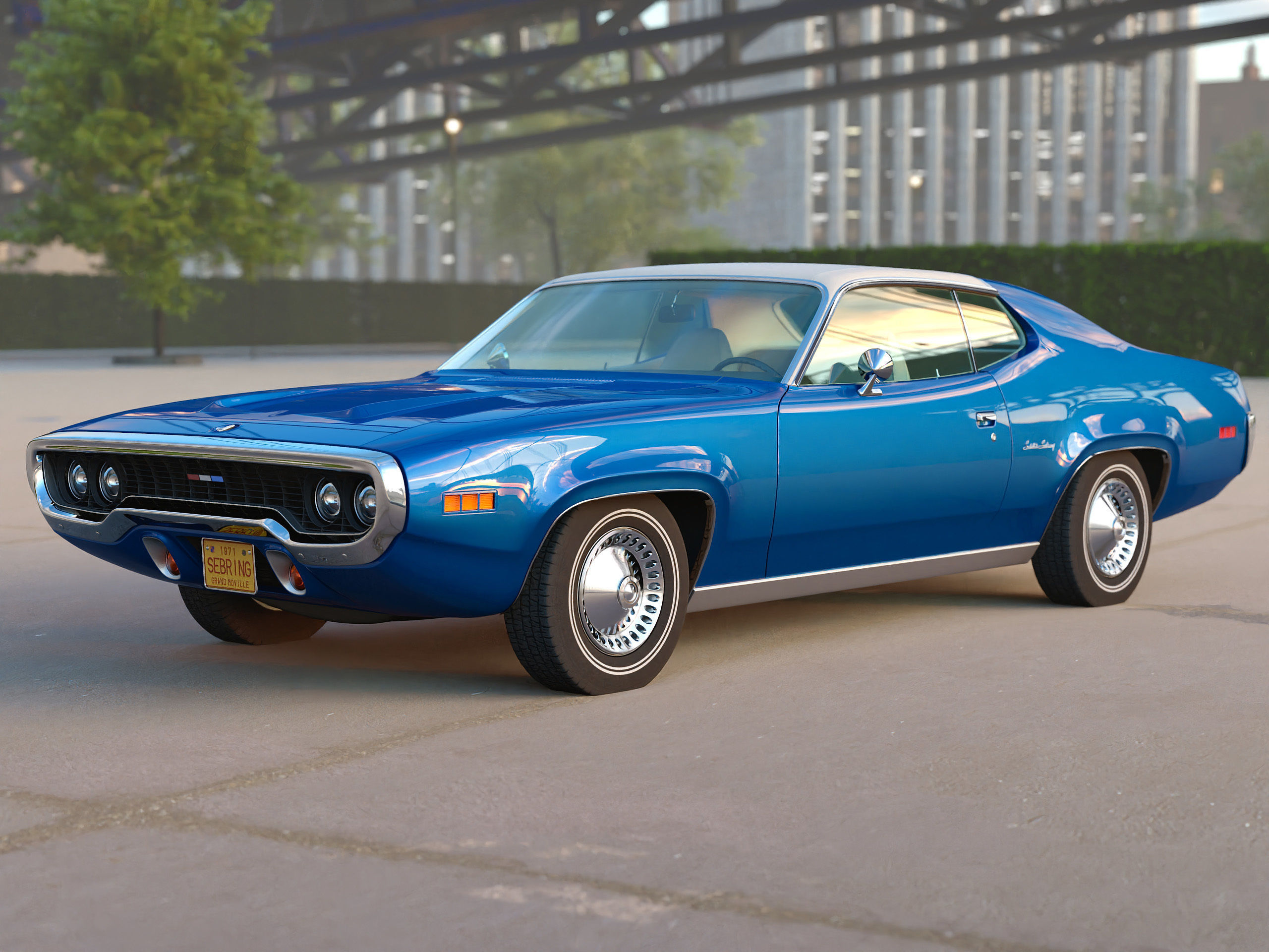 Plymouth Satellite 1971 3D model_5