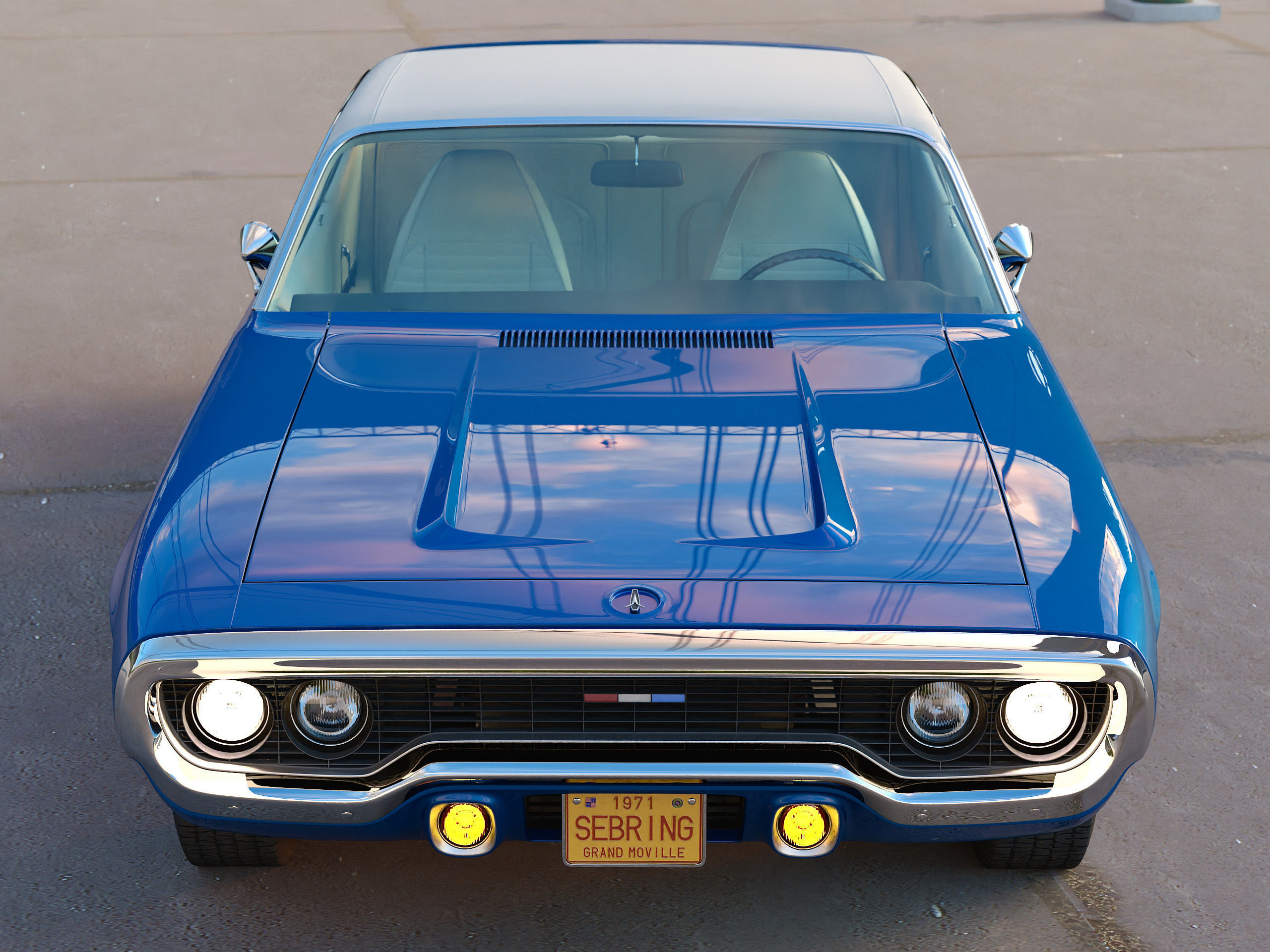 Plymouth Satellite 1971 3D model_2