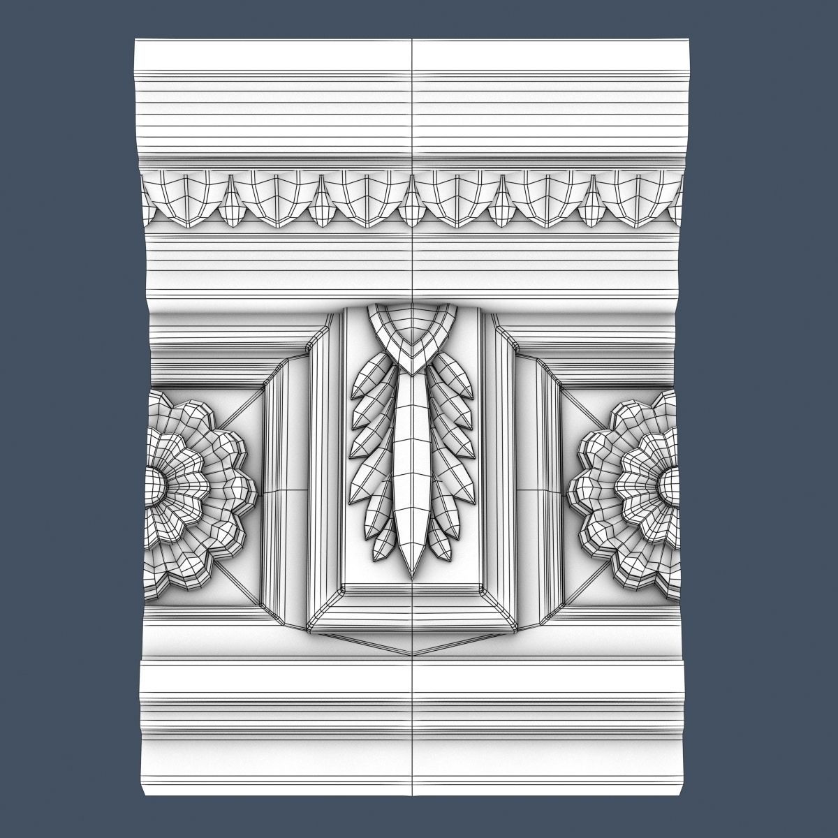 Decorative Crown Molding 3D model_4