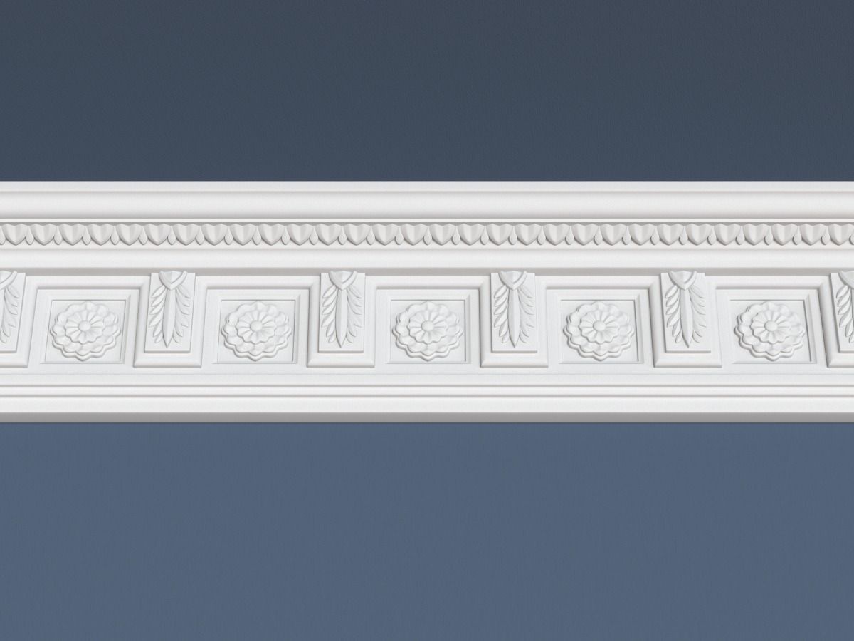 Decorative Crown Molding 3D model_1