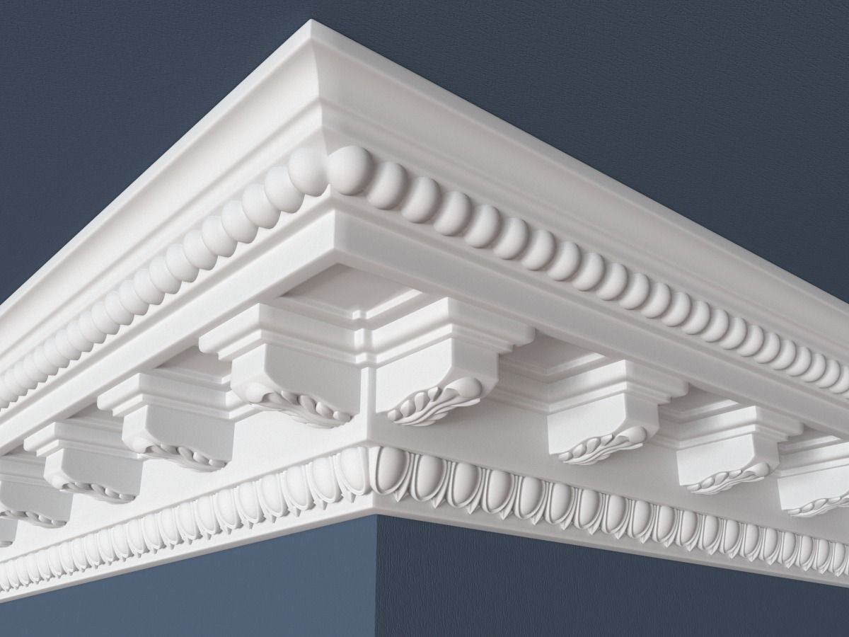 Decorative Crown Molding 3D model_0