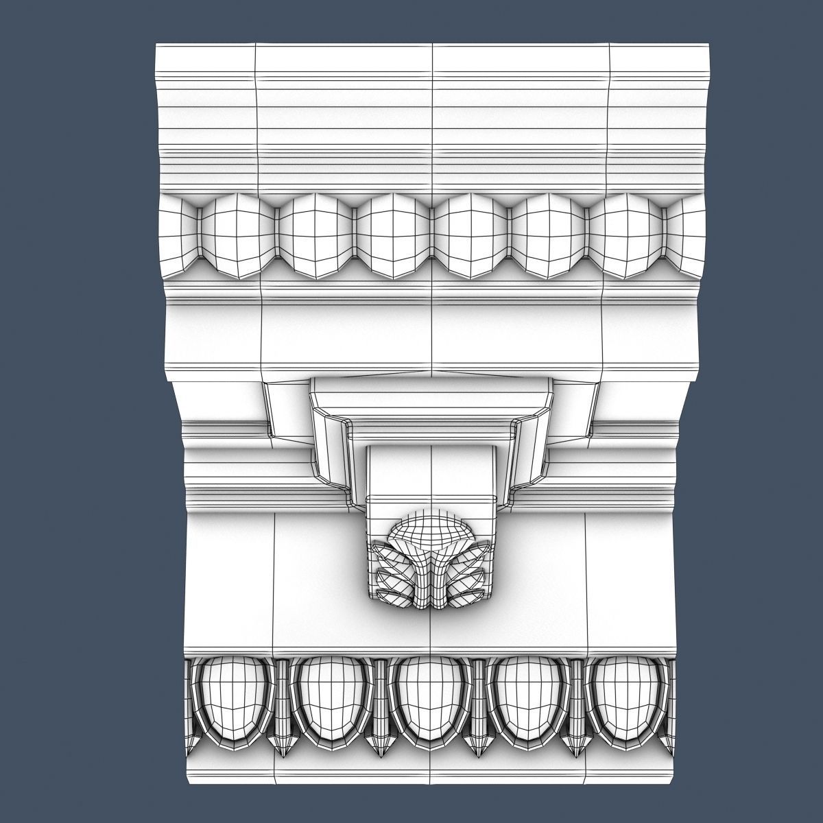Decorative Crown Molding 3D model_4