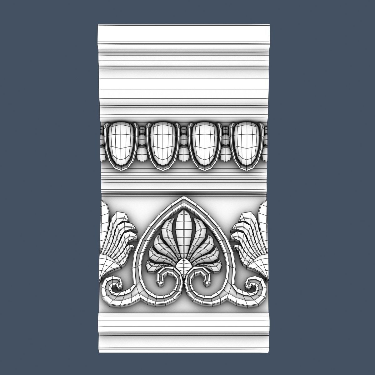 Decorative Crown Molding 3D model_4