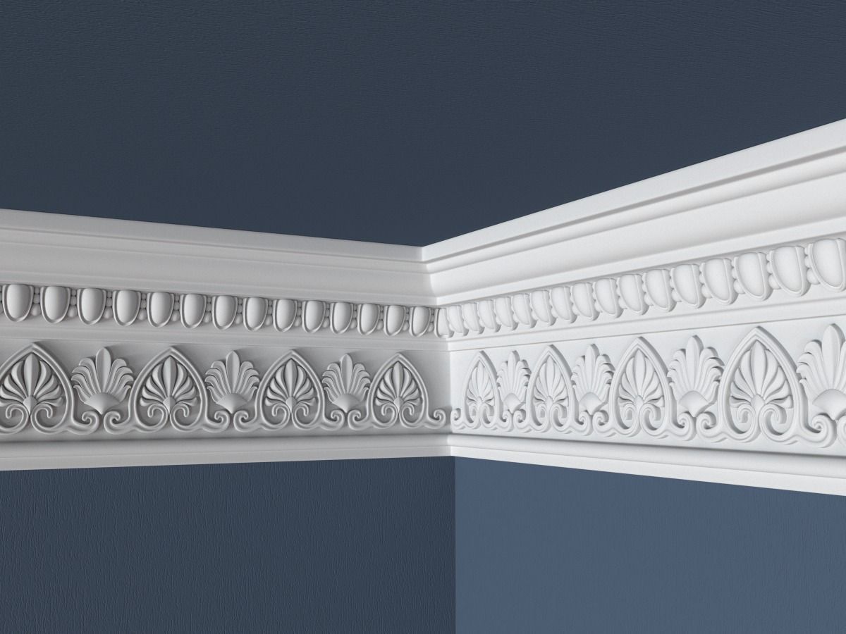 Decorative Crown Molding 3D model_2
