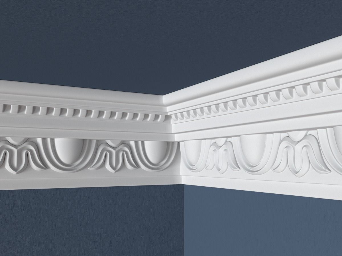 Decorative Crown Molding 3D model_2
