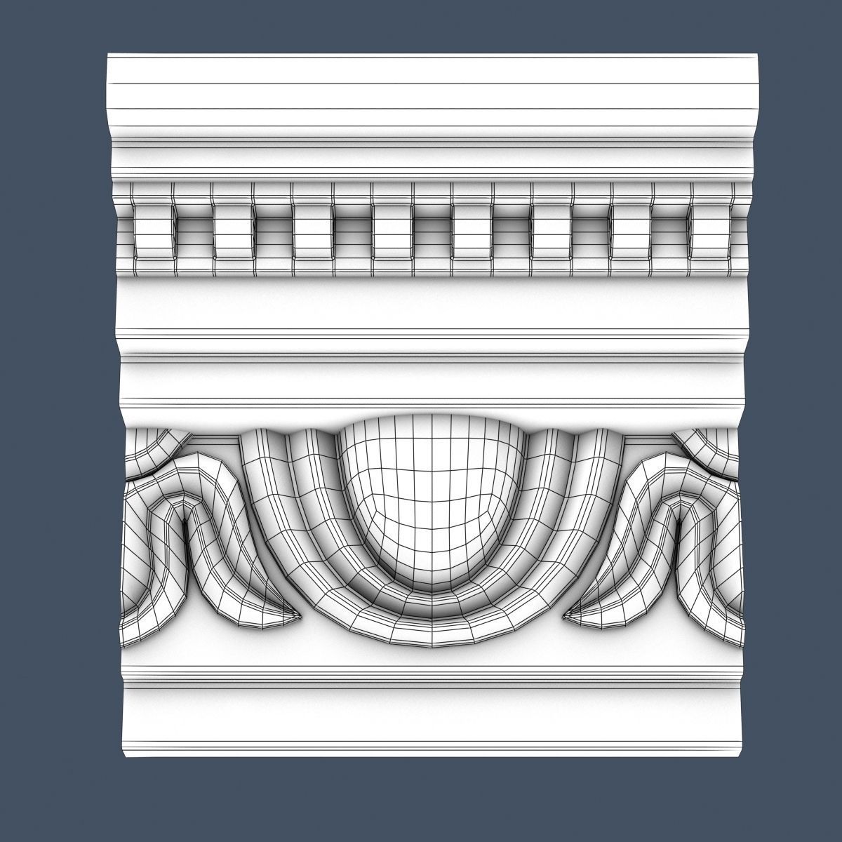 Decorative Crown Molding 3D model_4