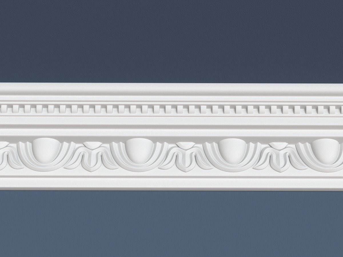 Decorative Crown Molding 3D model_1