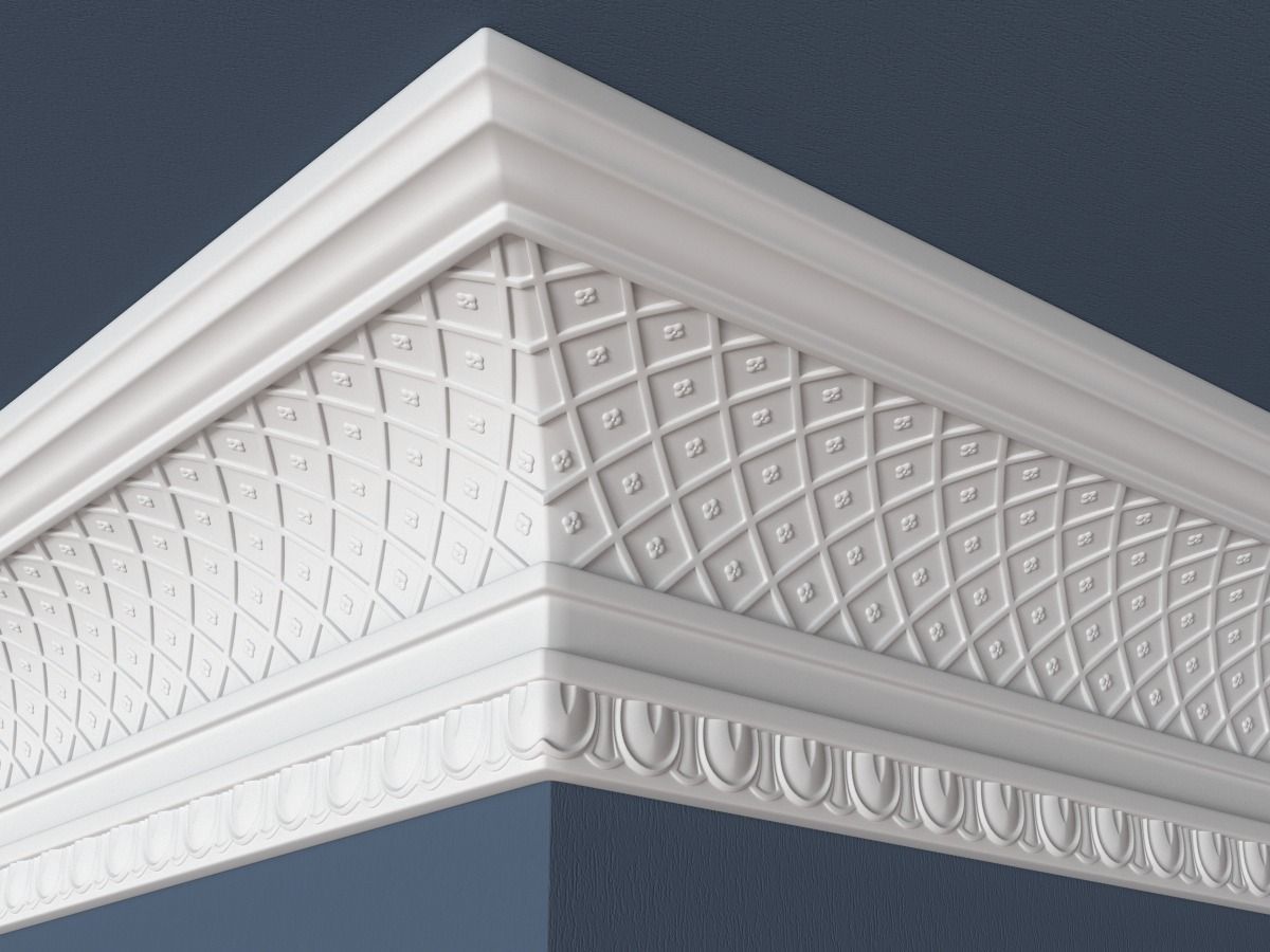 Decorative Crown Molding 3D model_0