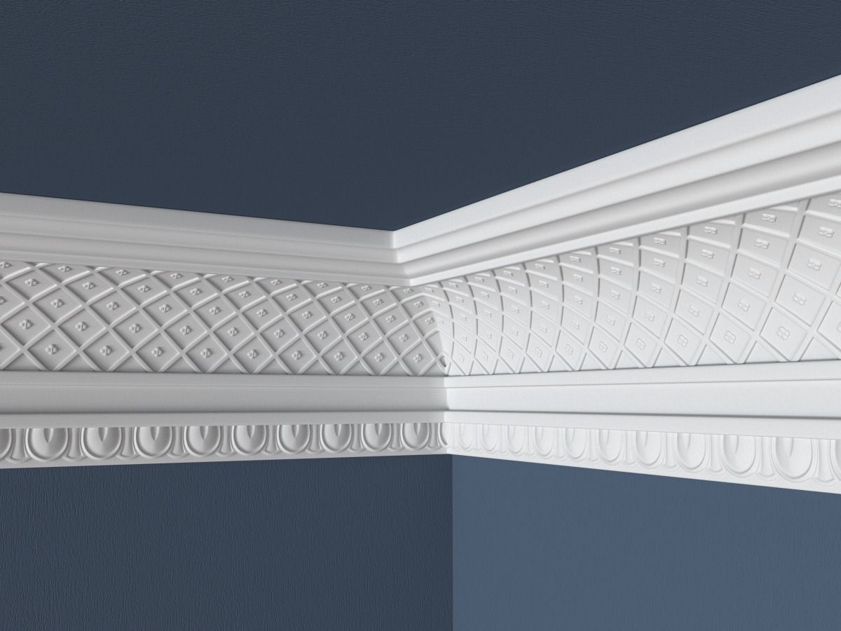 Decorative Crown Molding 3D model_2