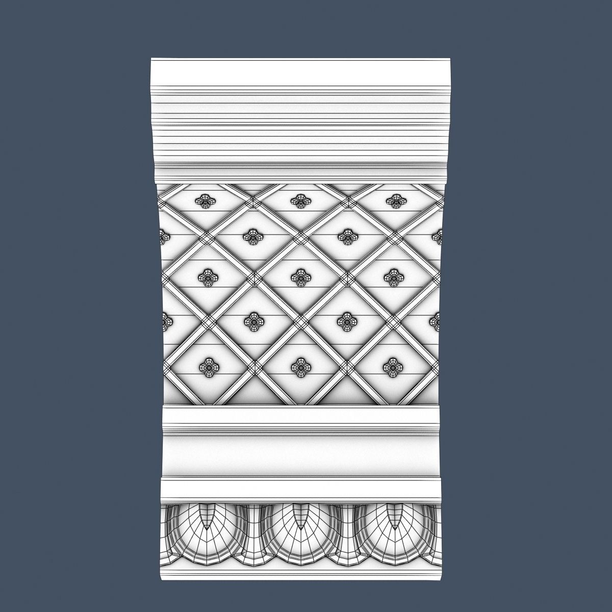 Decorative Crown Molding 3D model_4