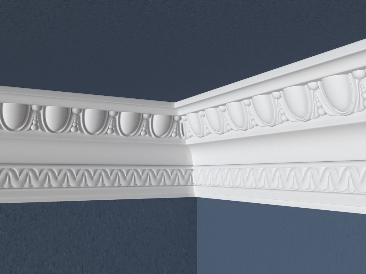 Decorative Crown Molding 3D model_2