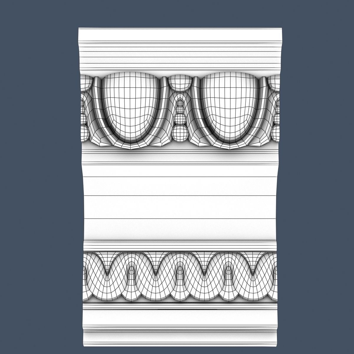 Decorative Crown Molding 3D model_4