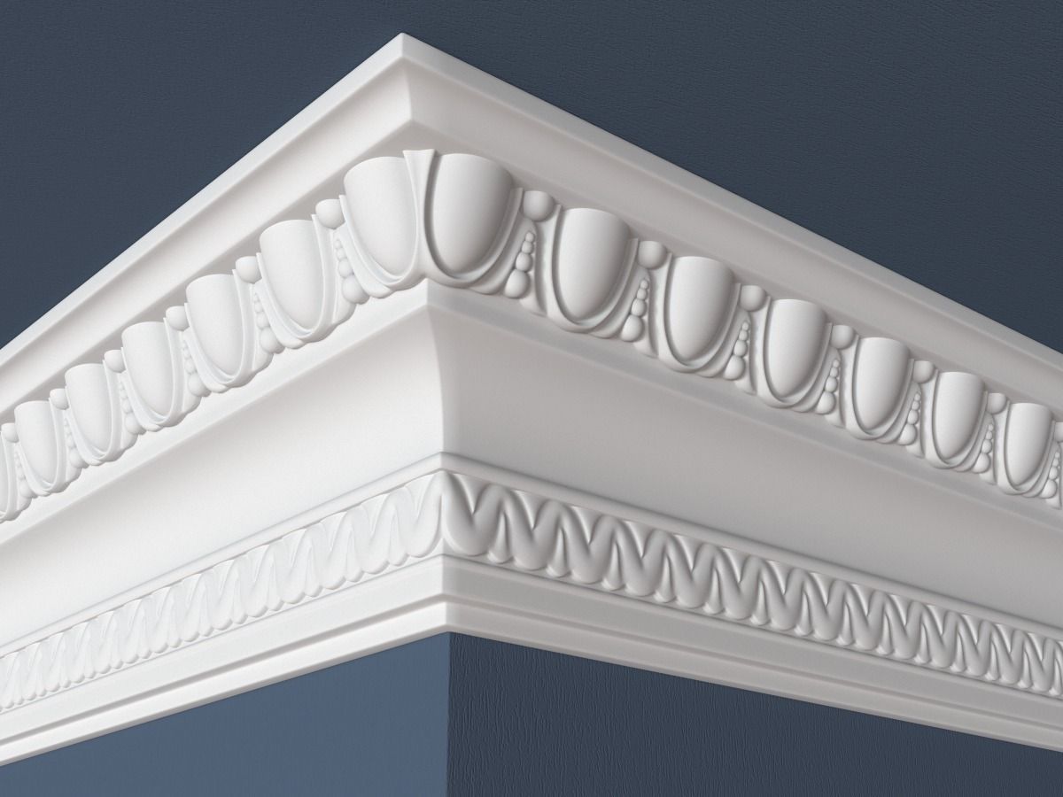 Decorative Crown Molding 3D model_0