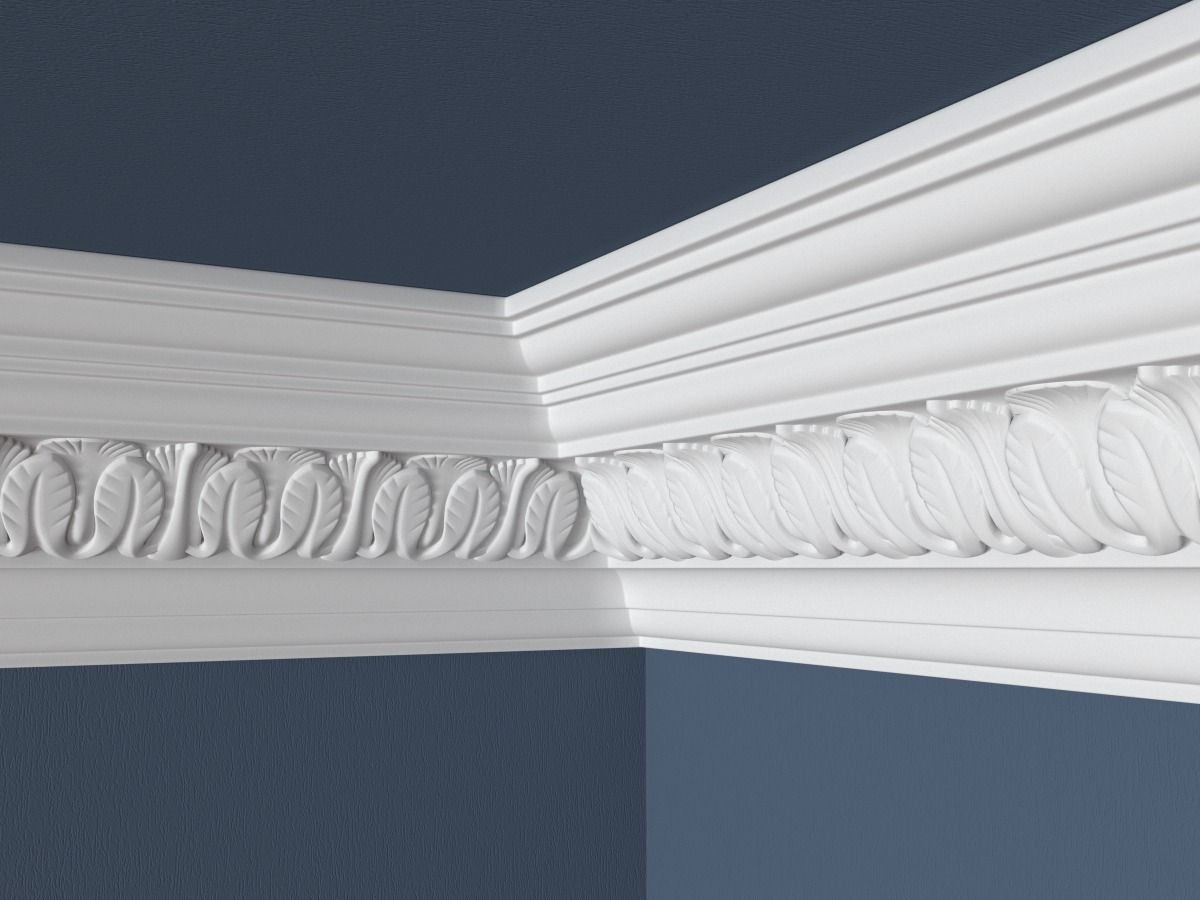 Decorative Crown Molding 3D model_2