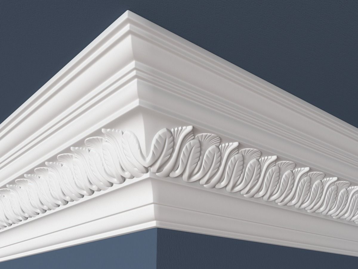 Decorative Crown Molding 3D model_0