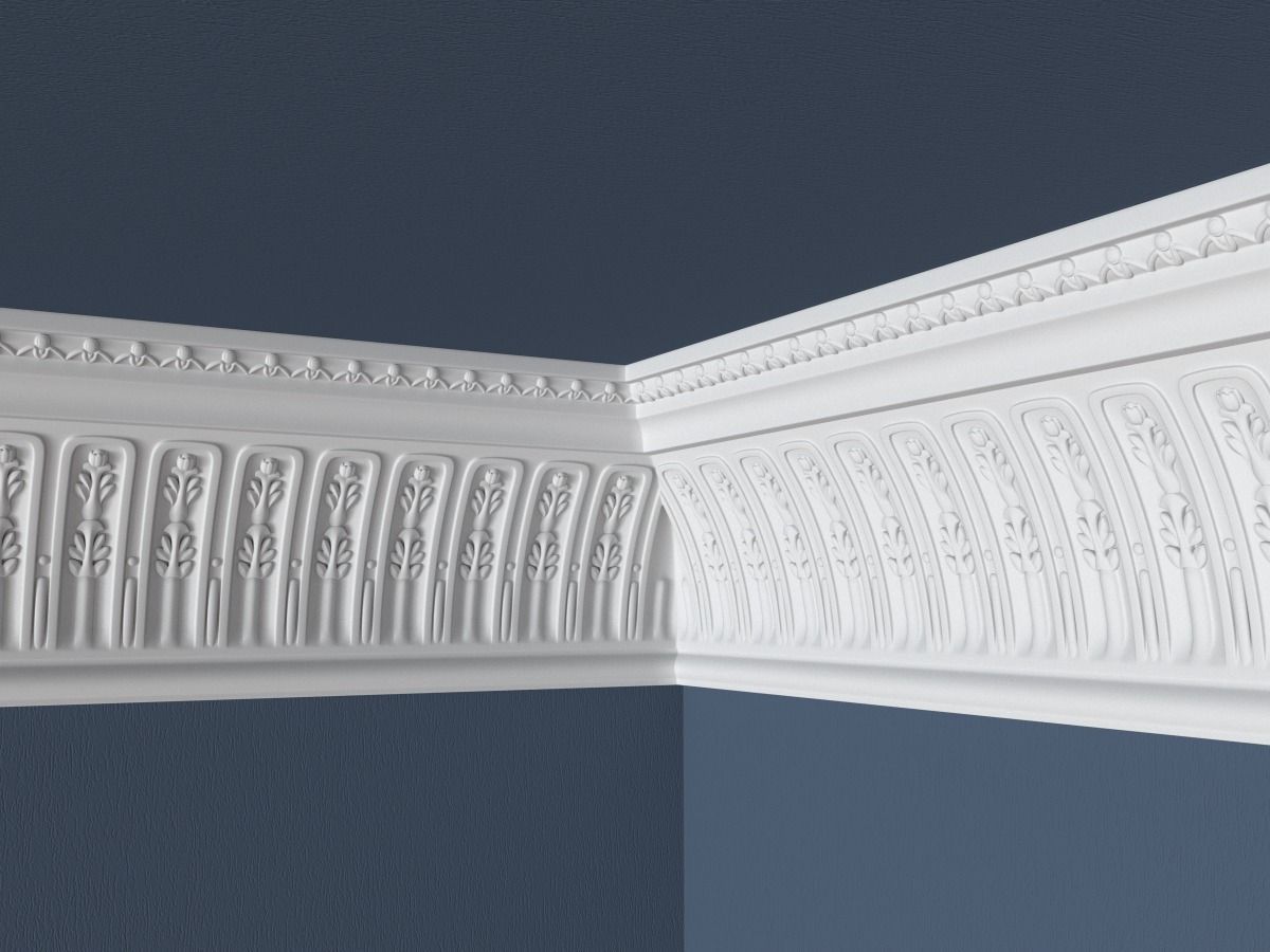 Decorative Crown Molding 3D model_2