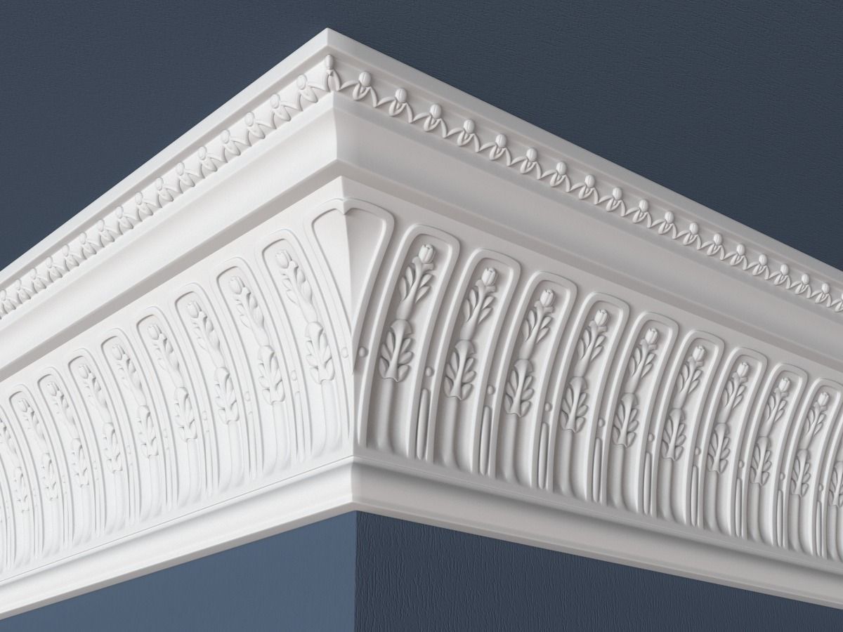 Decorative Crown Molding 3D model_0