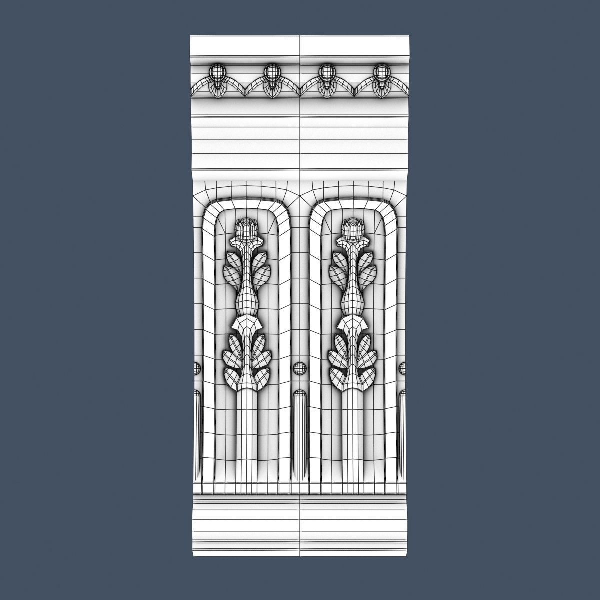 Decorative Crown Molding 3D model_4